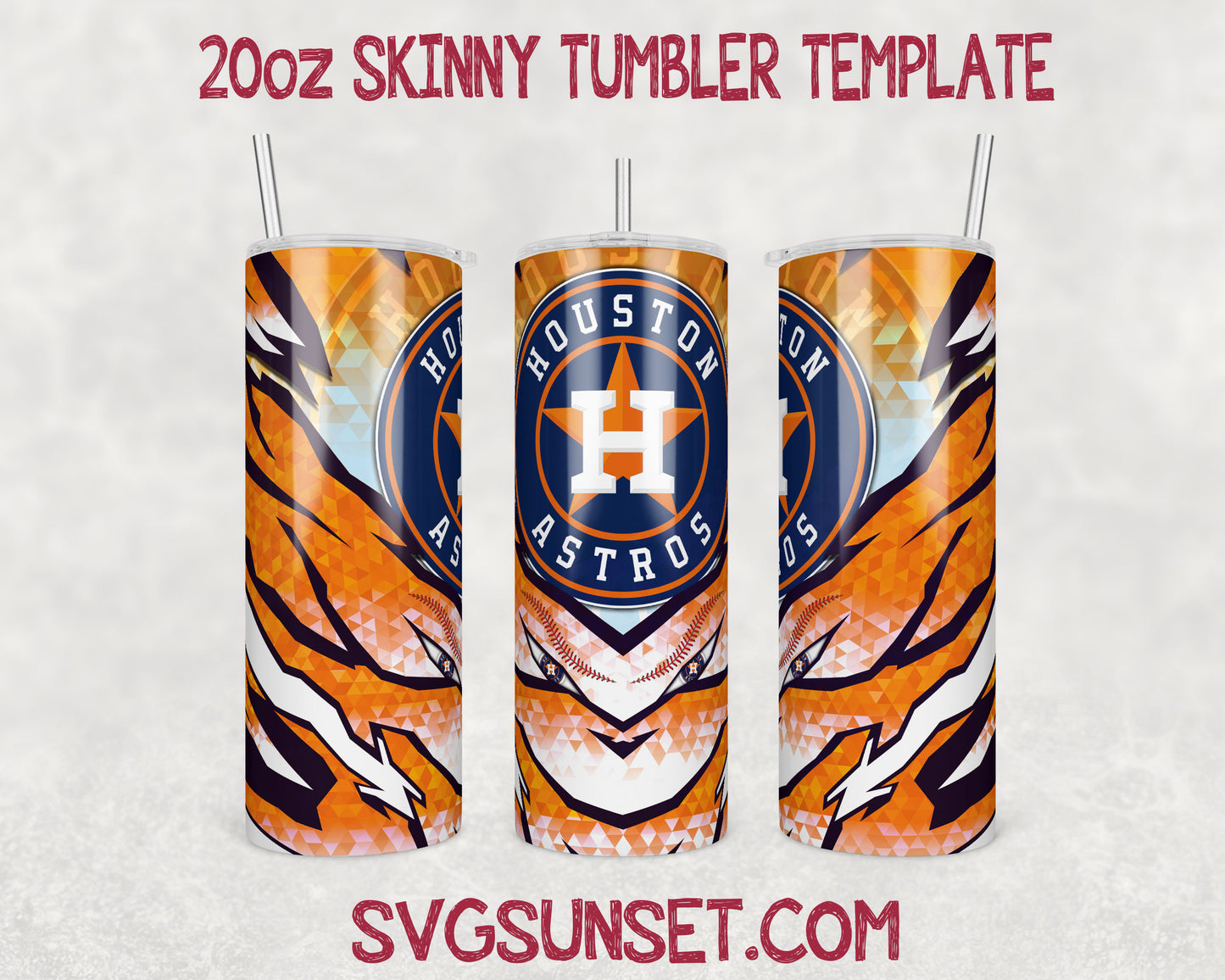 Houston Astros Baseball 20oz Tumbler Wrap PNG, Houston Astros Tumbler Wrap