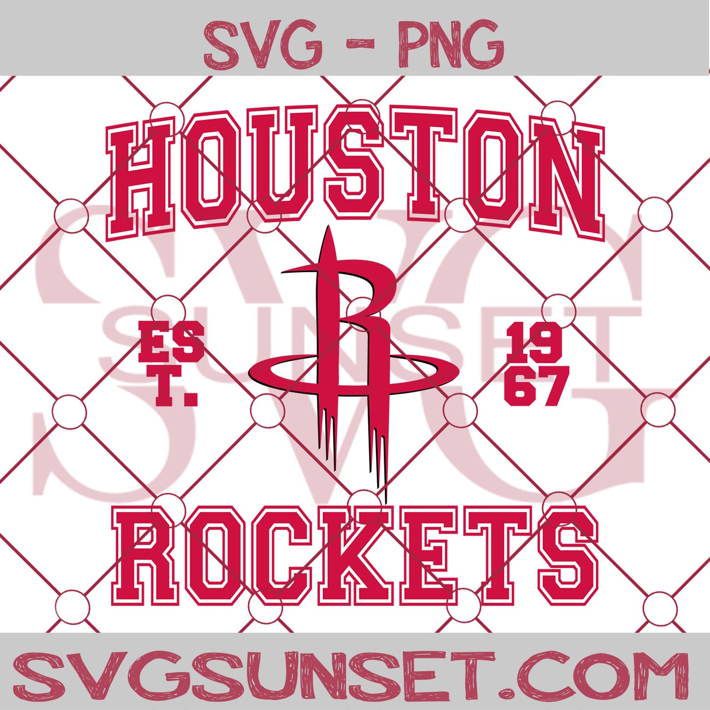 Houston Rockets est.1967 SVG PNG, Houston Rockets SVG