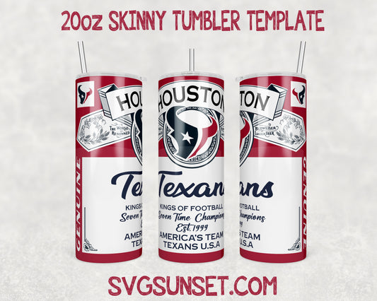 Houston Texans Budweiser Tumbler Wrap PNG, Houston Texans Tumbler Wrap