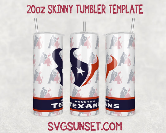 Houston Texans Football Tumbler Wrap PNG, Houston Texans Tumbler Wrap