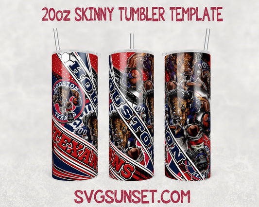 Houston Texans Mascot Tumbler Wrap PNG, Houston Texans Tumbler Wrap