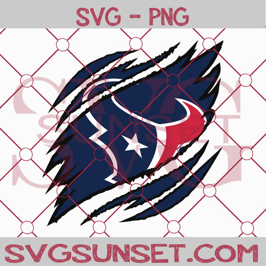 Houston Texans Ripped Claw SVG PNG, Houston Texans SVG