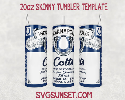 Indianapolis Colts Budweiser Tumbler Wrap PNG, Indianapolis Colts Tumbler Wrap