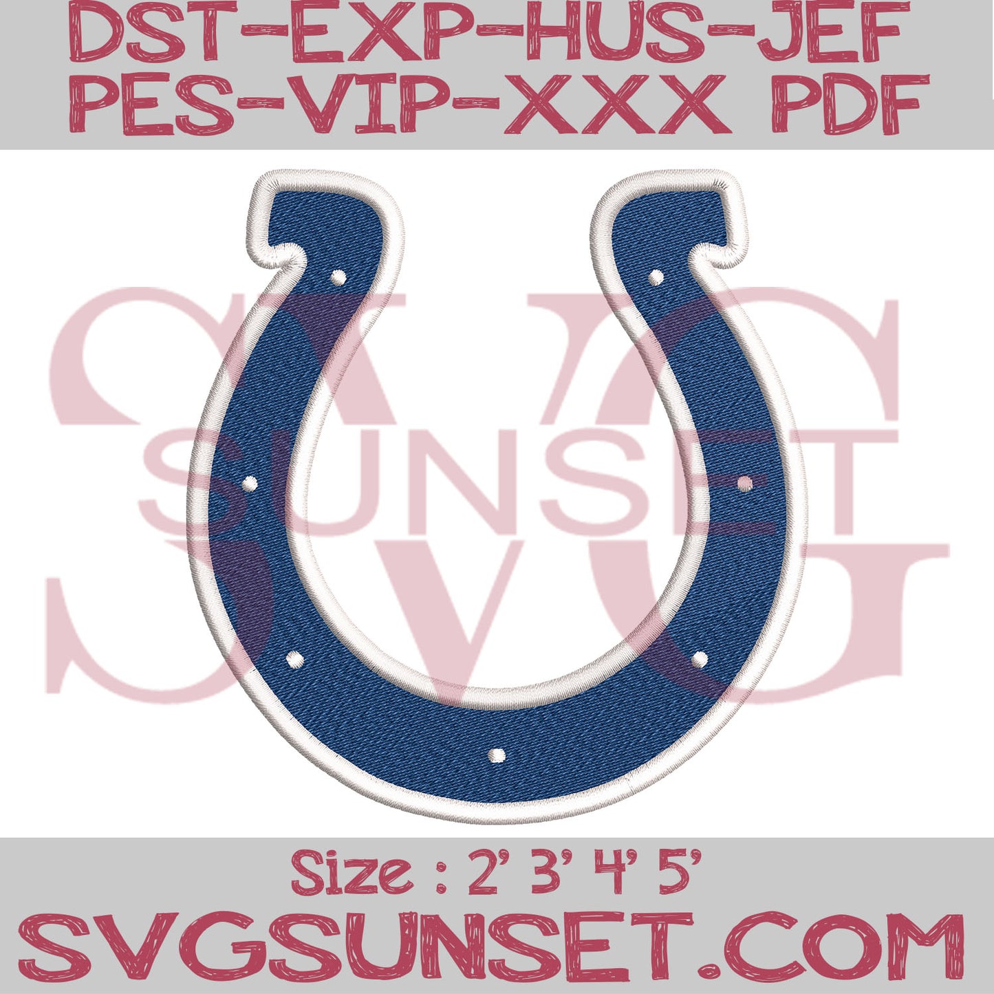 Indianapolis Colts Embroidery Designs, Colts Embroidery Designs