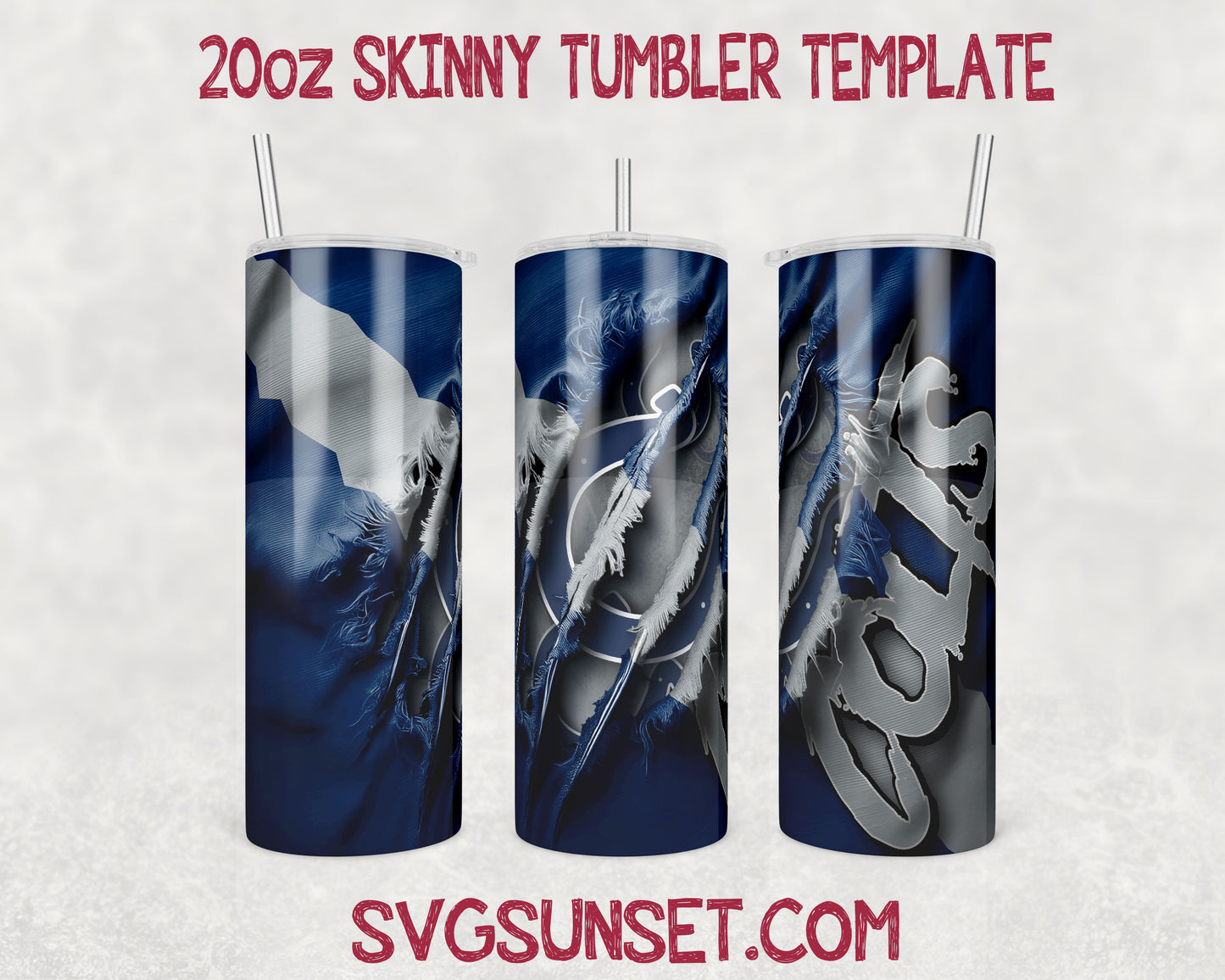 Indianapolis Colts Fabric Ripped Claw Tumbler Wrap PNG, Indianapolis Colts Tumbler Wrap