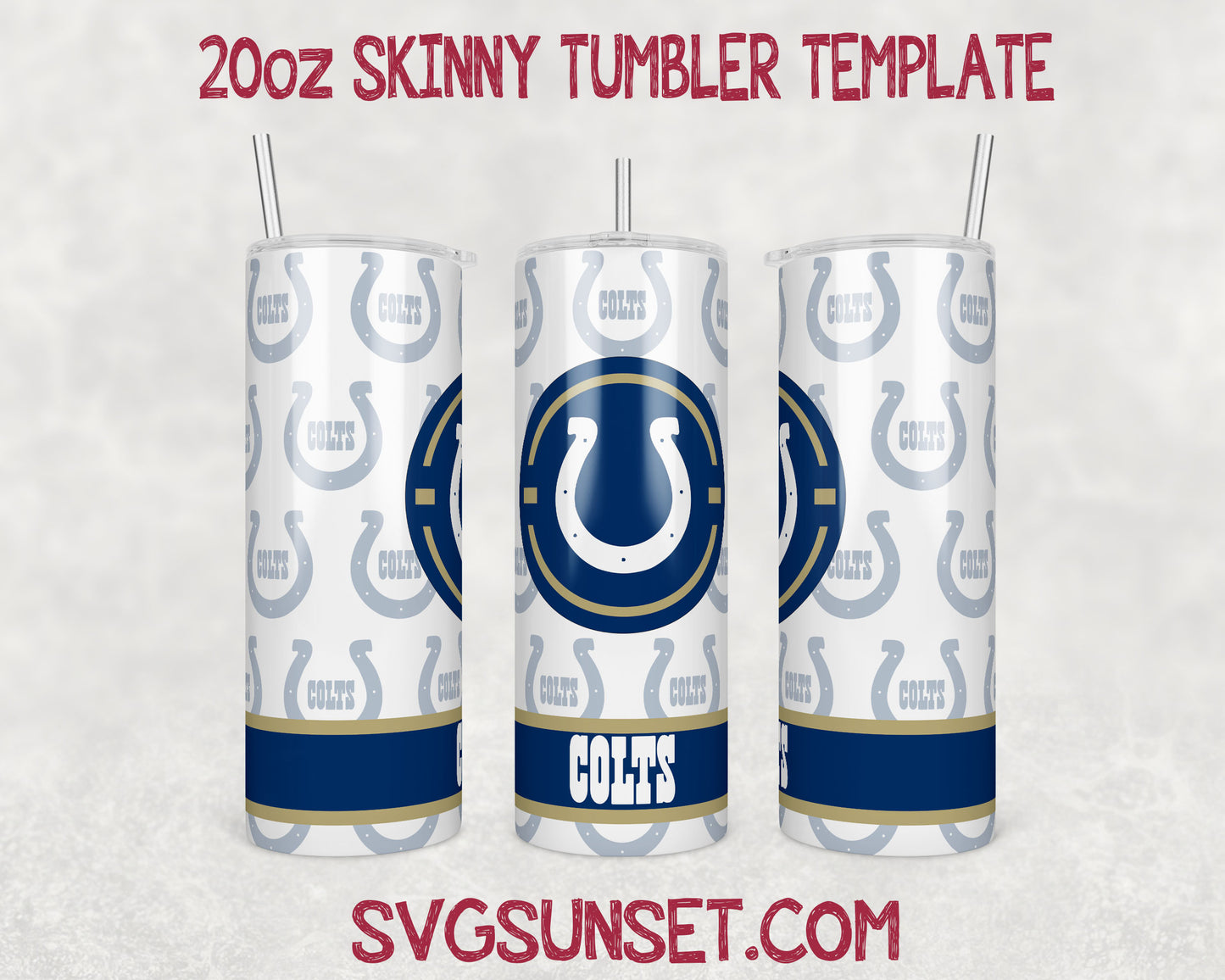 Indianapolis Colts Football Tumbler Wrap PNG, Indianapolis Colts Tumbler Wrap