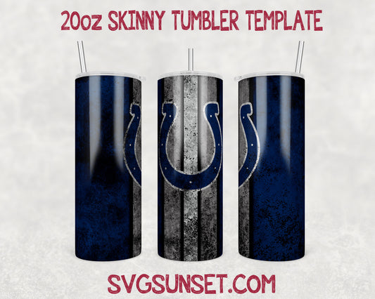 Indianapolis Colts Grunge Tumbler Wrap PNG, Indianapolis Colts Tumbler Wrap