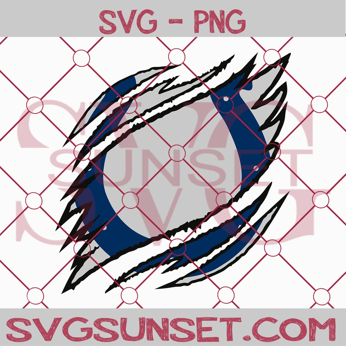 Indianapolis Colts Ripped Claw SVG PNG, Indianapolis Colts SVG