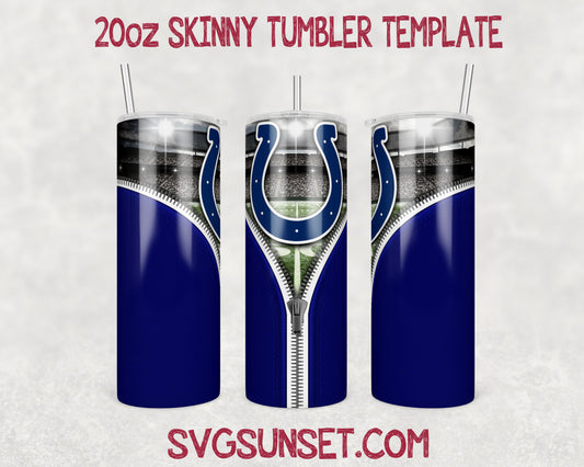 Indianapolis Colts Zipper Tumbler Wrap PNG, Indianapolis Colts Tumbler Wrap