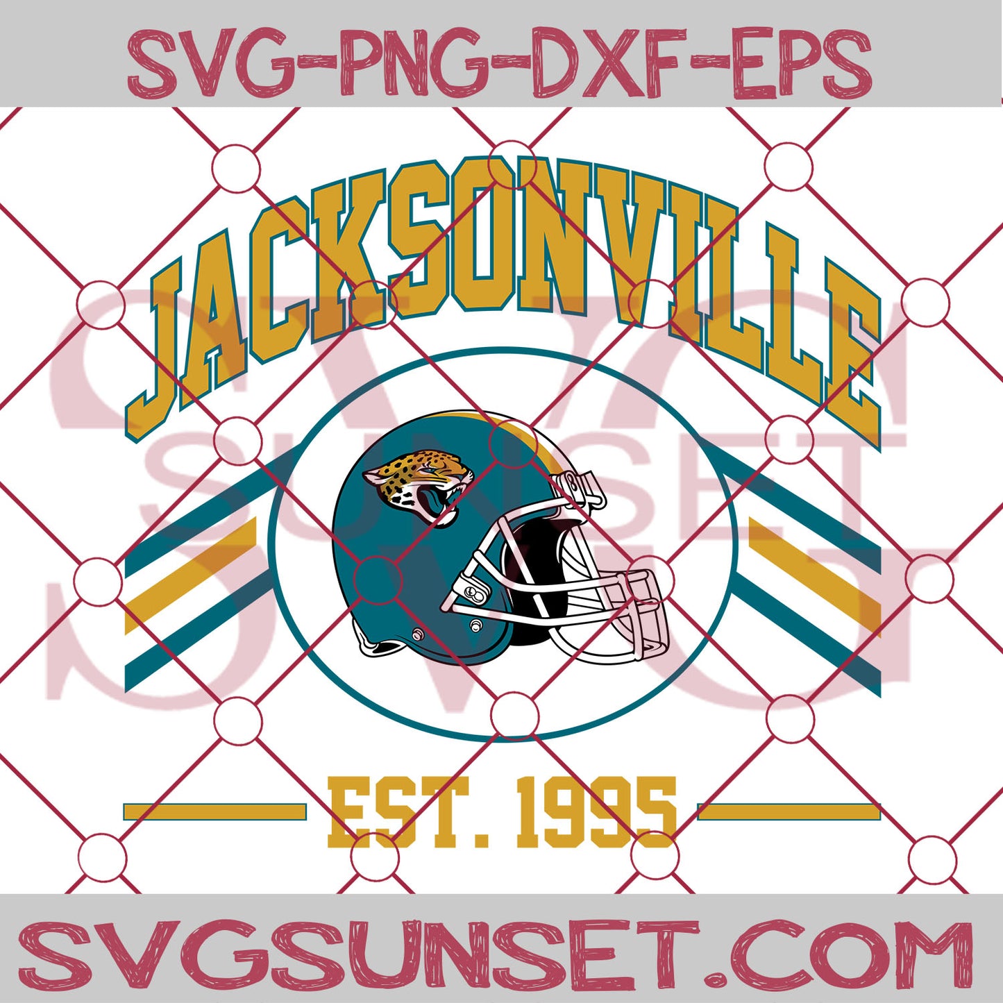 Jacksonville Jaguars Est 1995 SVG PNG, Jacksonville Jaguars SVG