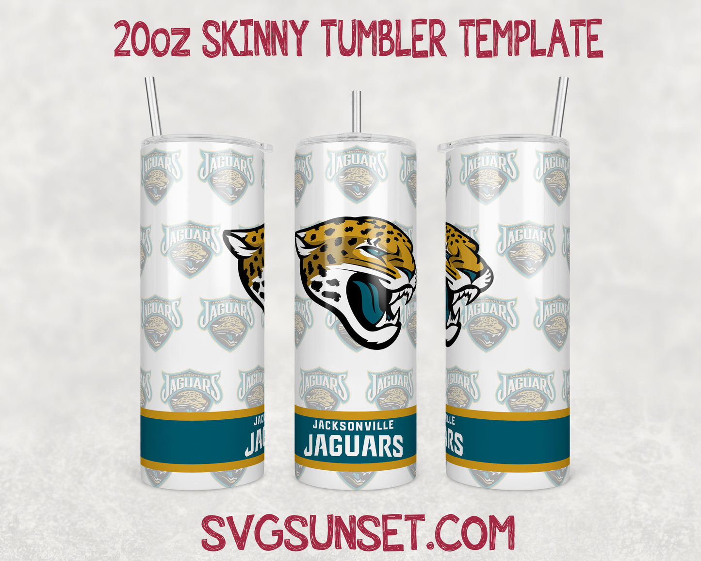 Jacksonville Jaguars Football Tumbler Wrap PNG, Jacksonville Jaguars Tumbler Wrap