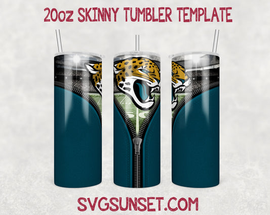 Jacksonville Jaguars Zipper Tumbler Wrap PNG, Jacksonville Jaguars Tumbler Wrap