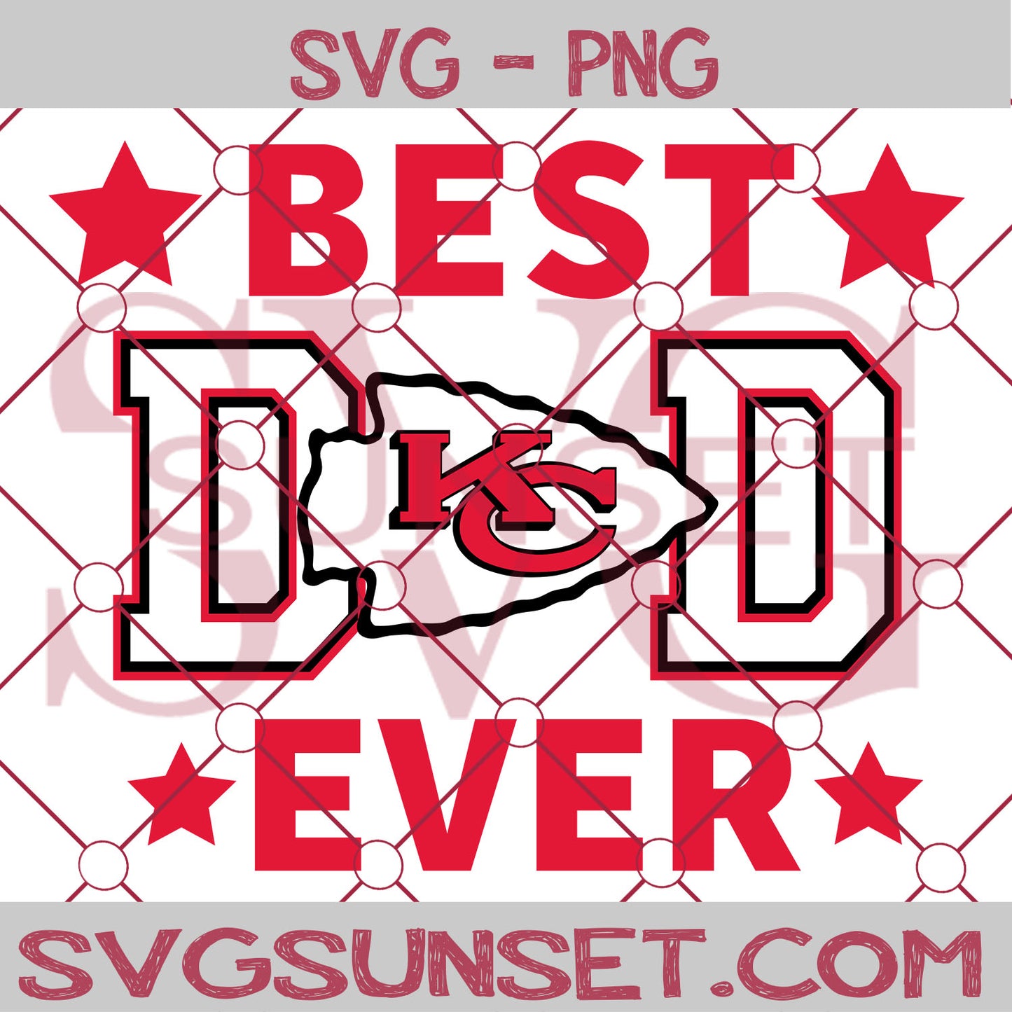 Kansas City Chiefs Best Dad Ever SVG PNG, Kansas City Chiefs SVG, Best Dad Ever SVG