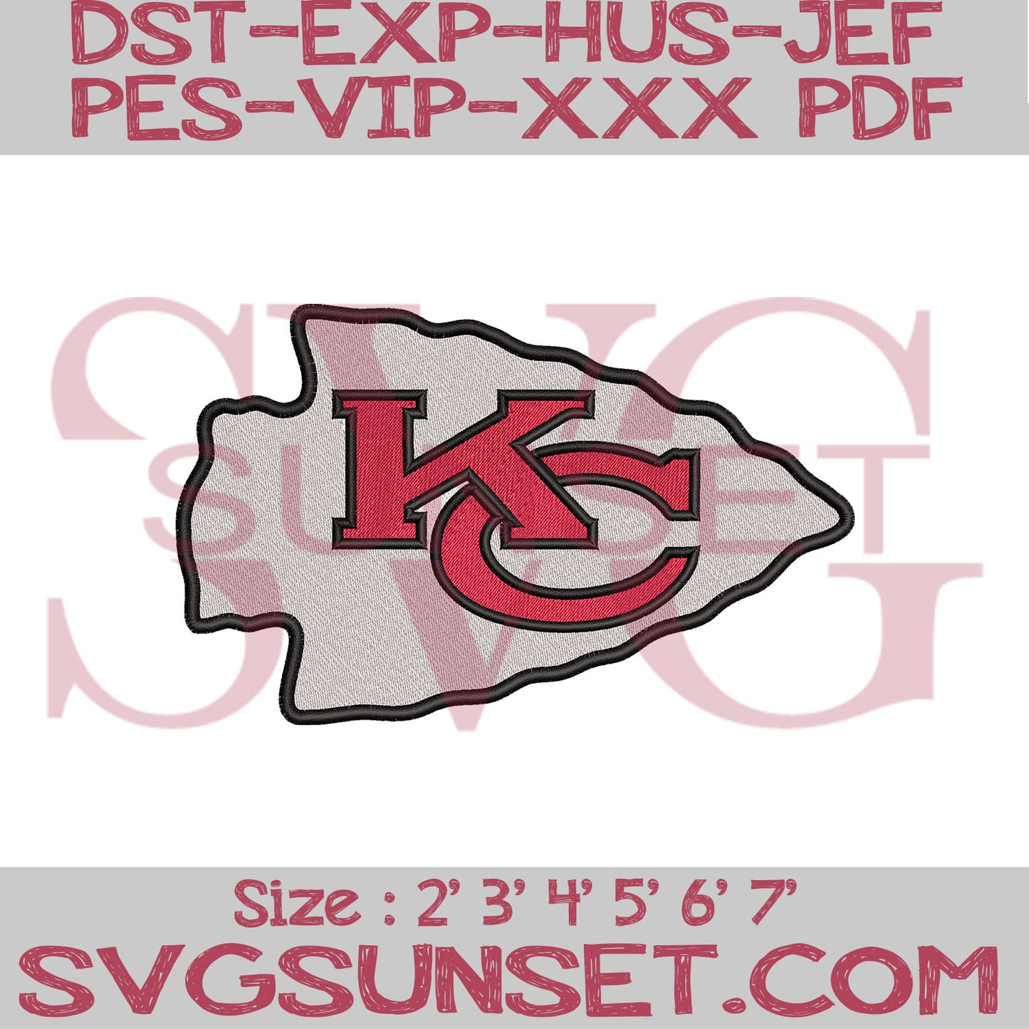 Kansas City Chiefs Embroidery Designs, Chiefs Embroidery Designs