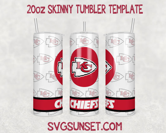 Kansas City Chiefs Football Tumbler Wrap PNG, Kansas City Chiefs Tumbler Wrap