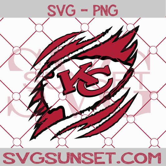 Kansas City Chiefs Ripped Claw SVG, Kansas City Chiefs SVG