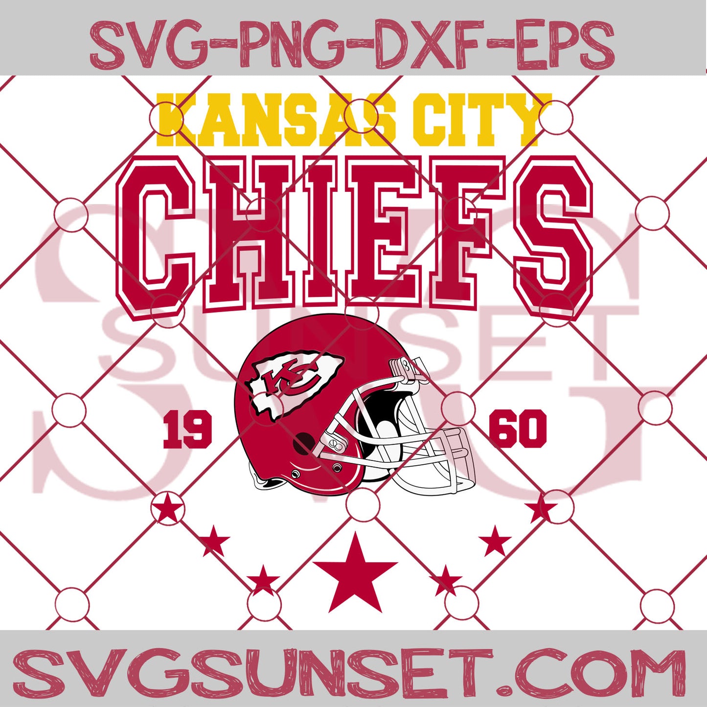 Kansas City Chiefs est 1960 SVG file, Kansas City Chiefs SVG