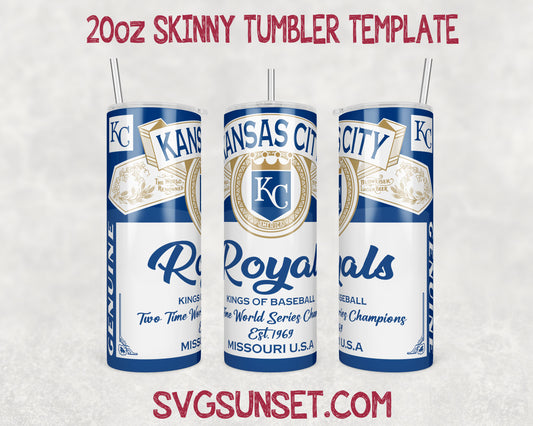 Kansas City Royals Budweiser Tumbler Wrap PNG, Kansas City Royals Tumbler Wrap