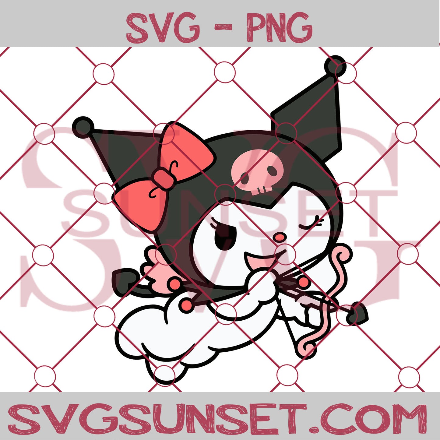 Kuromi Cupid SVG, Valentine Day Svg