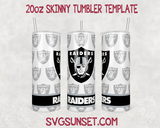 Las Vegas Raiders Football Tumbler Wrap PNG, Las Vegas Raiders Tumbler Wrap