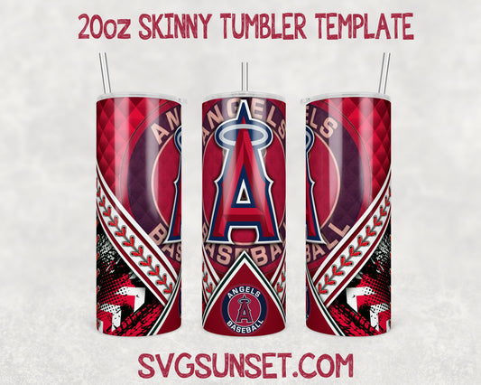 Los Angeles Angels 20oz Tumbler Wrap PNG, Los Angeles Angels Tumbler Wrap