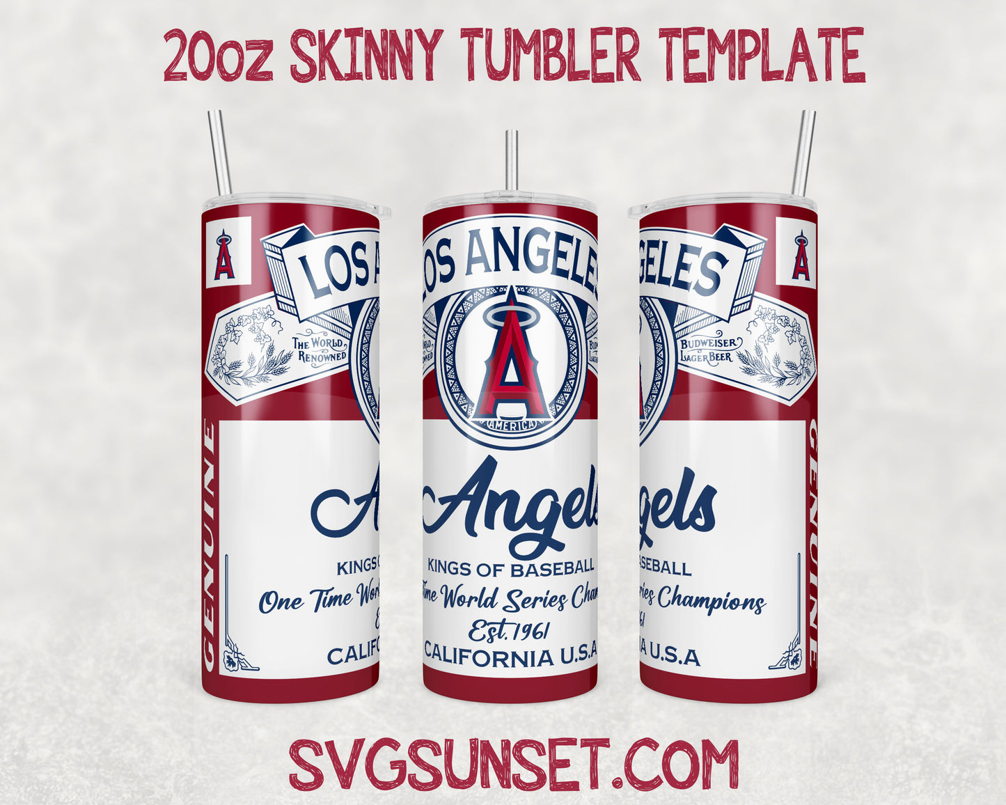 Los Angeles Angels Budweiser Tumbler Wrap PNG, Los Angeles Angels Tumbler Wrap