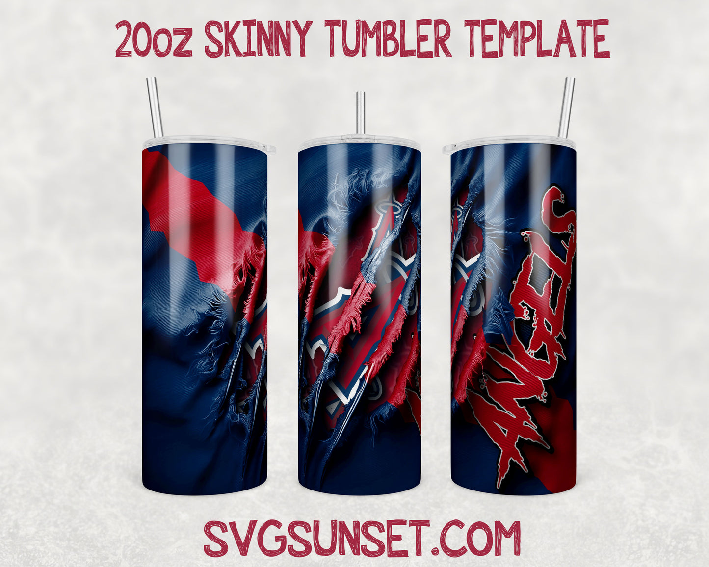 Los Angeles Angels Fabric Claw Ripped Tumbler Wrap PNG, Los Angeles Angels Tumbler Wrap