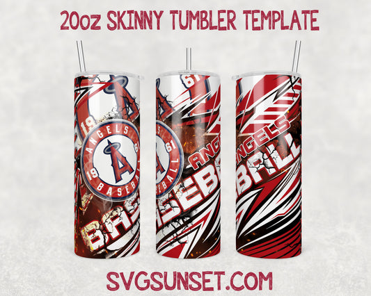 Los Angeles Angels Tumbler Wrap PNG, Los Angeles Angels Tumbler Wrap