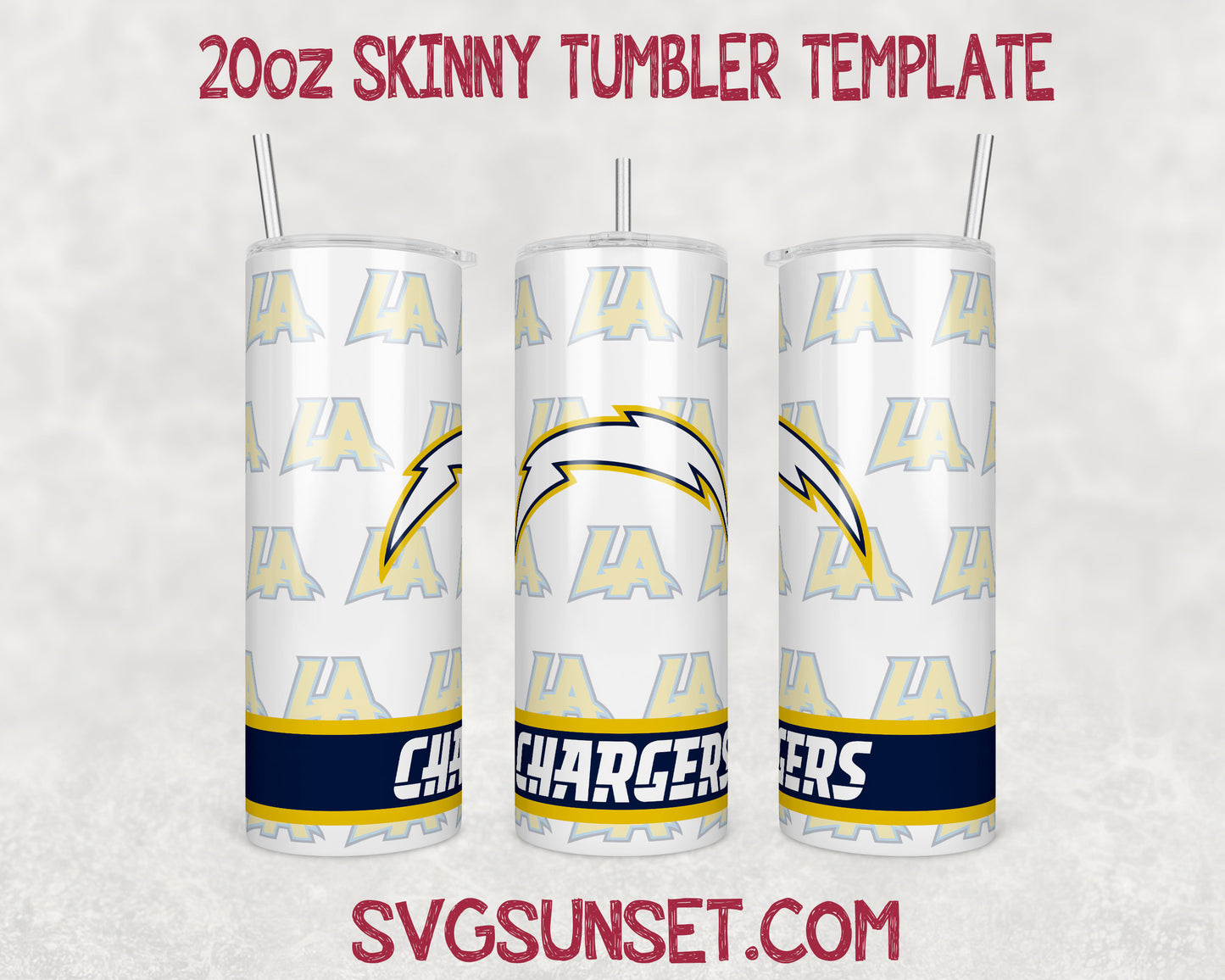 Los Angeles Chargers Football Tumbler Wrap PNG, Los Angeles Chargers Tumbler Wrap