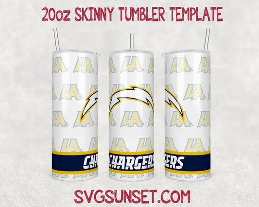 Los Angeles Chargers Football Tumbler Wrap PNG, Los Angeles Chargers Tumbler Wrap