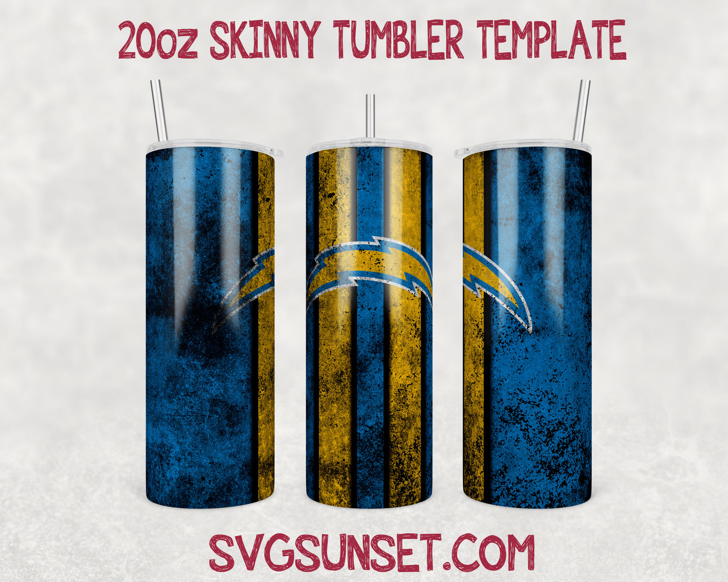 Los Angeles Chargers Grunge Tumbler Wrap PNG, Los Angeles Chargers Tumbler Wrap