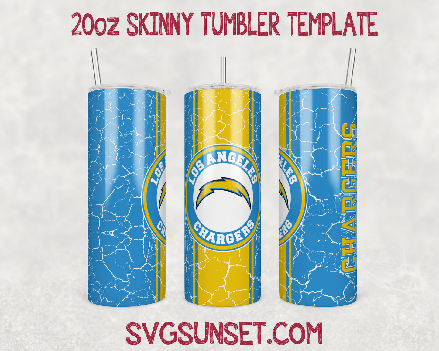 Los Angeles Chargers Tumbler Wrap Designs PNG, Los Angeles Chargers Tumbler Wrap