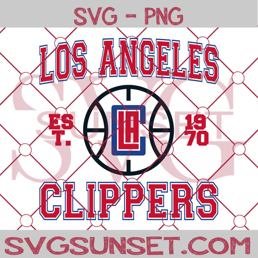 Los Angeles Clippers est. 1970 SVG PNG, Los Angeles Clippers SVG