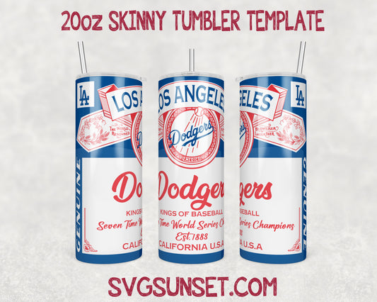 Los Angeles Dodgers Budweiser Tumbler Wrap PNG, Los Angeles Dodgers Tumbler Wrap