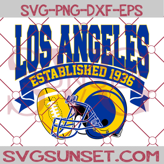 Los Angeles Established 1936 SVG, Los Angeles Rams SVG