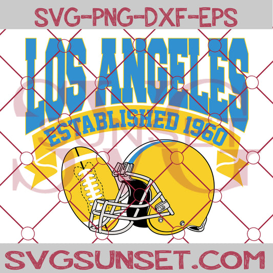 Los Angeles Established 1960 SVG, Los Angeles Chargers SVG