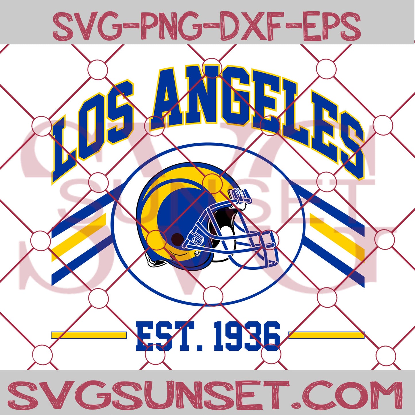 Los Angeles Rams Est 1936 SVG PNG, Los Angeles Rams SVG