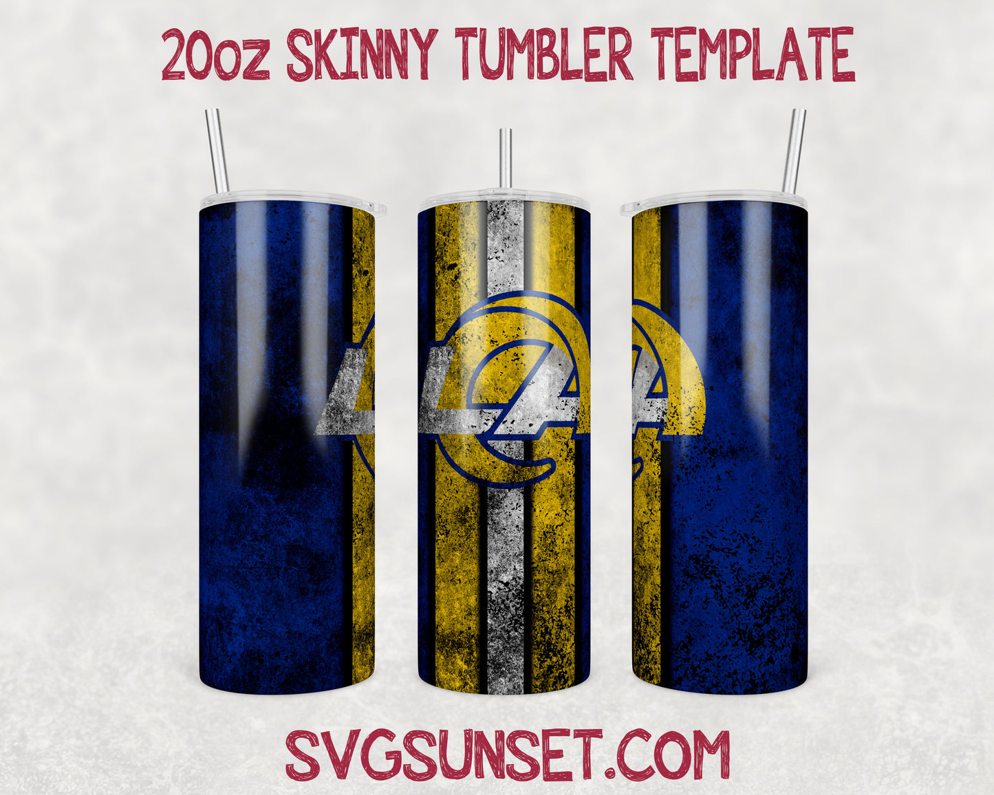 Los Angeles Rams Grunge Tumbler Wrap PNG, Los Angeles Rams Tumbler Wrap