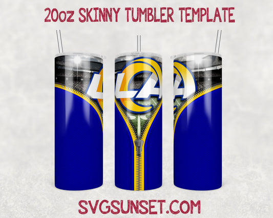 Los Angeles Rams Zipper Tumbler Wrap PNG, Los Angeles Rams Tumbler Wrap