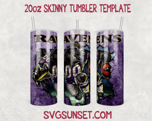 Mascot Baltimore Ravens Tumbler Wrap PNG, Baltimore Ravens Tumbler Wrap