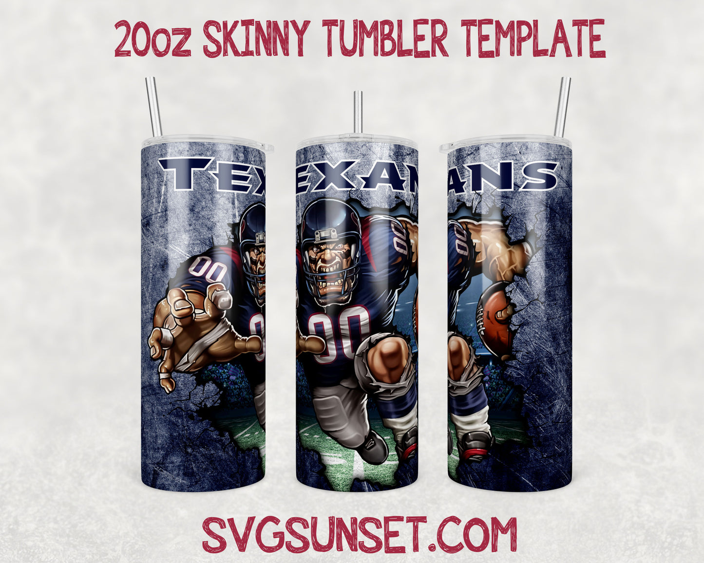 Mascot Houston Texans Tumbler Wrap PNG, Houston Texans Tumbler Wrap