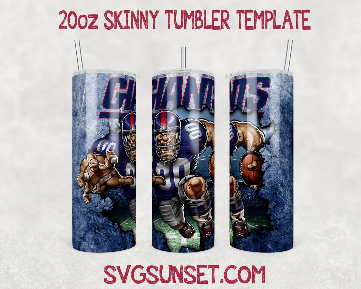 Mascot New York Giants Tumbler Wrap PNG, New York Giants Tumbler Wrap