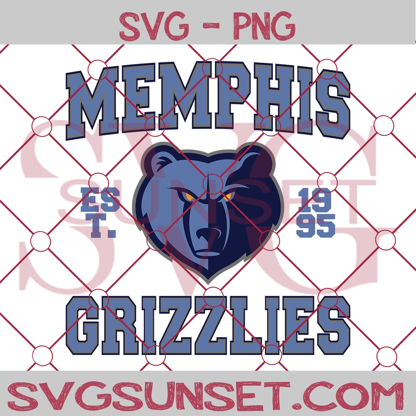 Memphis Grizzlies Est. 1995 SVG PNG, Memphis Grizzlies SVG