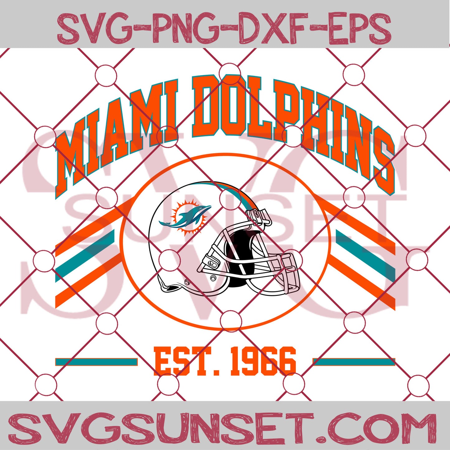 Miami Dolphins Est 1966 SVG PNG, Miami Dolphins SVG