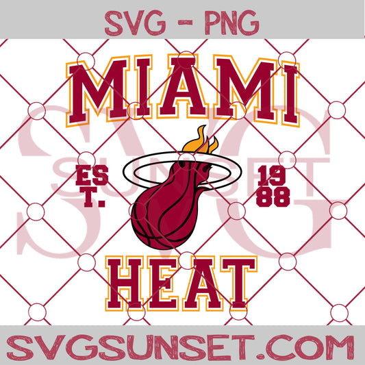 Miami Heat est.1988 SVG PNG, Miami Heat SVG