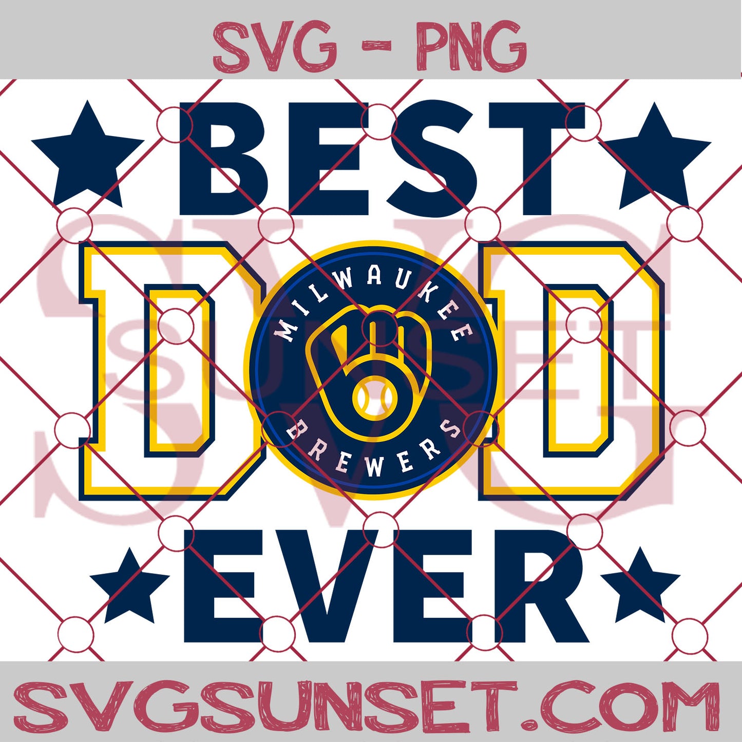 Milwaukee Brewers Best Dad Ever SVG PNG, Milwaukee Brewers SVG, Best Dad Ever SVG