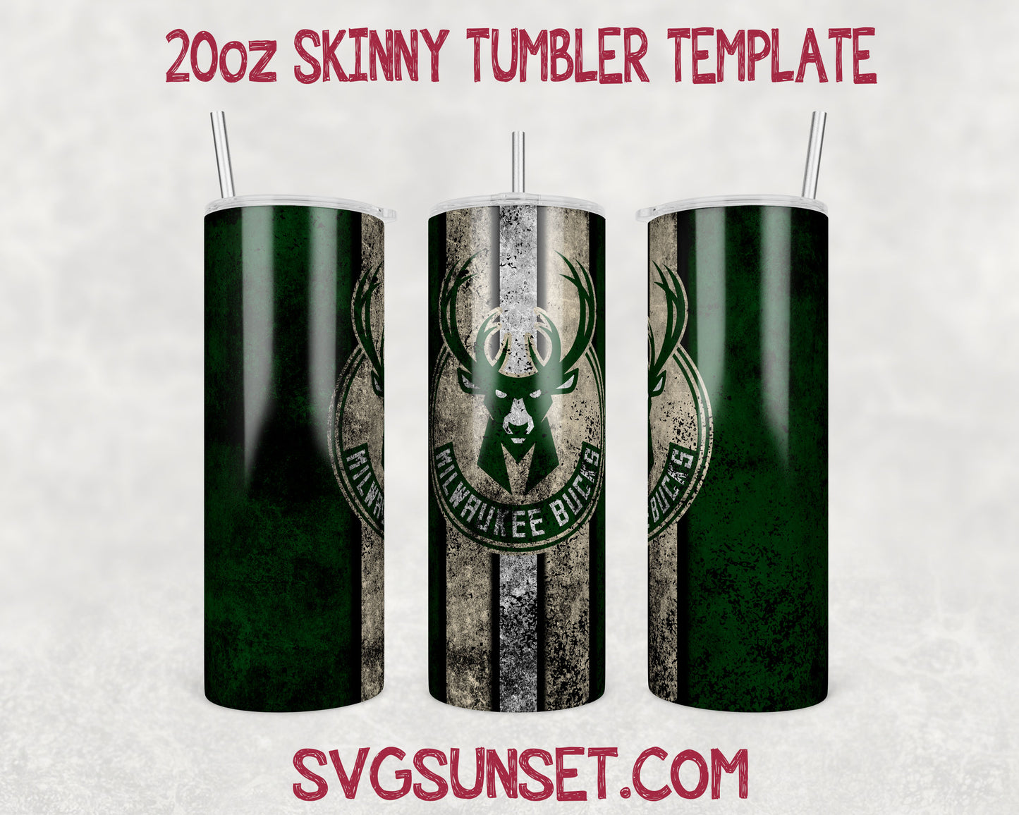 Milwaukee Bucks Grunge Tumbler Wrap PNG, Milwaukee Bucks Tumbler Wrap