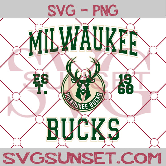 Milwaukee Bucks est. 1968 SVG PNG, Milwaukee Bucks SVG