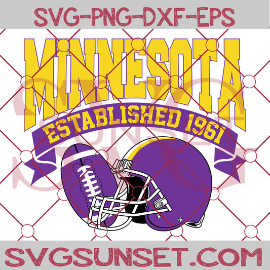 Minnesota Established 1961 SVG, Minnesota Vikings SVG