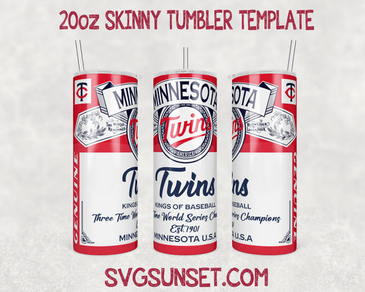 Minnesota Twins Budweiser Tumbler Wrap PNG, Minnesota Twins Tumbler Wrap